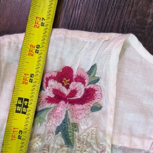 3J Workshop Johnny Was Embroidered Floral Boho Top Medium - Picture 5 of 6